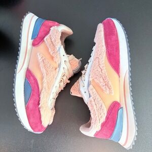 The Hoff natural brand women‎ Anthropologie Trainers fuzzy nude size 6 sneakers